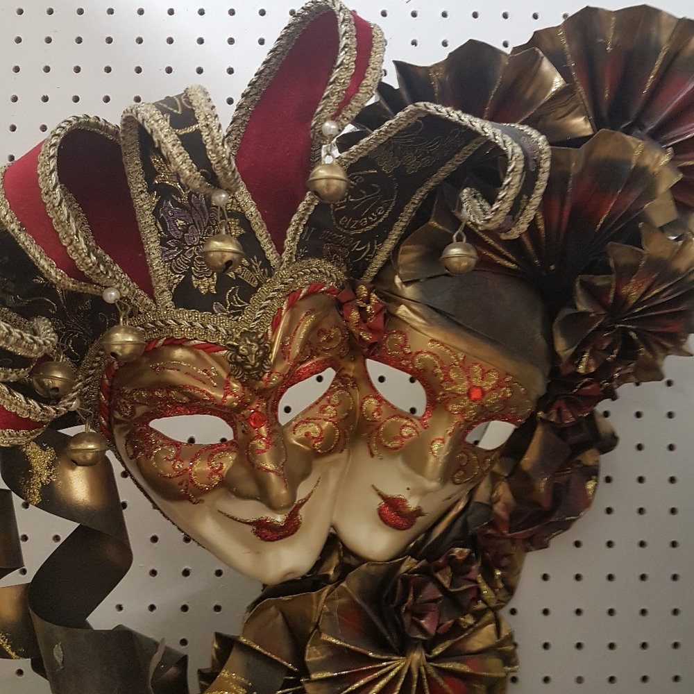 Double-headed Mardi  Gras Masks